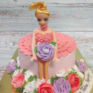 Barbie Doll Themed Cake