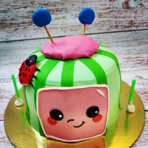 Cocomelon Themed Fondant Cake