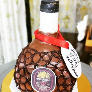 Old Monk Themed Cake
