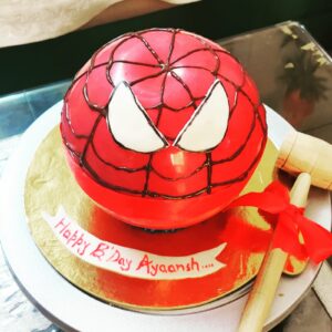Spiderman Themed Pinata Cake