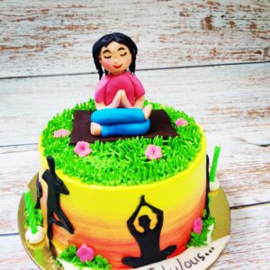 Yoga Themed Cake
